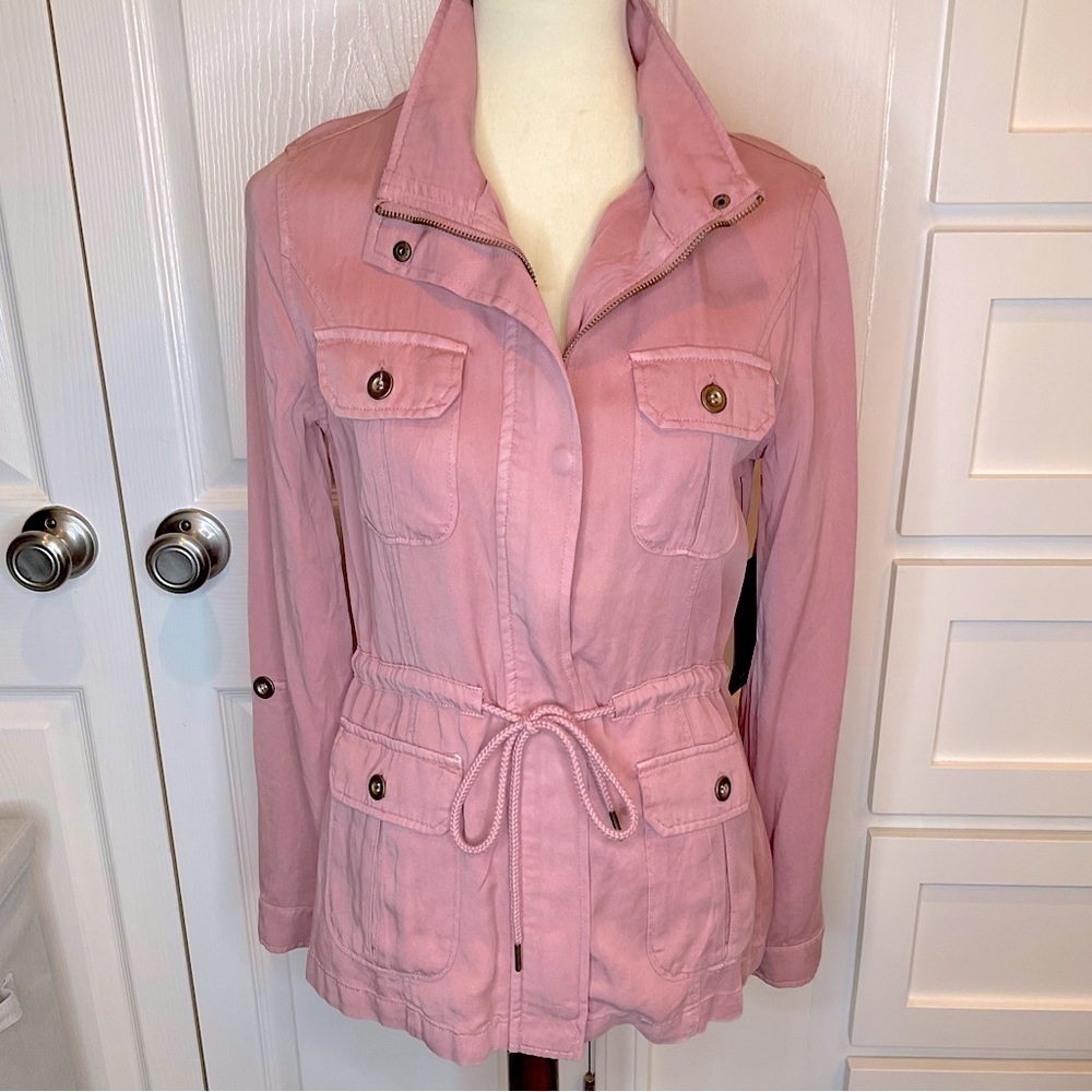 Black Label pretty rose colored casual zip up jacket. Brand New with tags - Picture 2 of 6